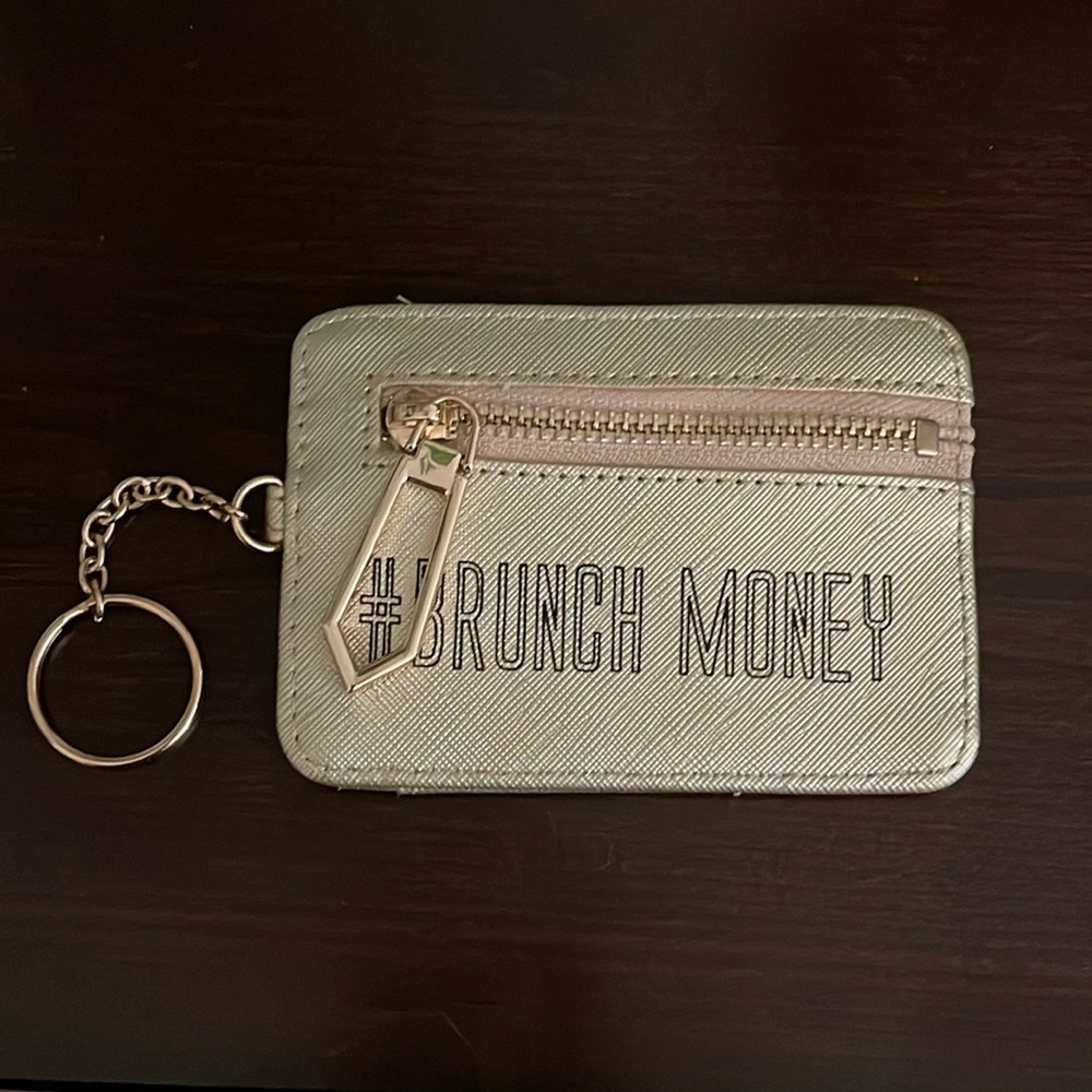 Adorable gold card/coin pouch keychain